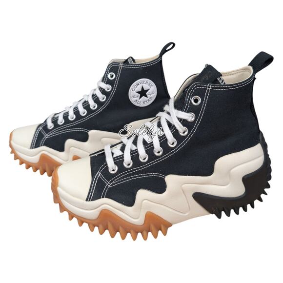 Converse Run Star Motion CX Platform High Top Black White Gum Sneaker Womens 9.5 - Picture 3 of 11